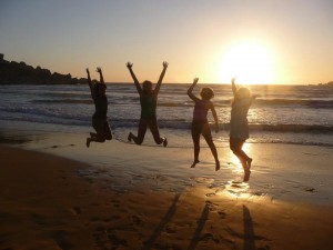 Coucher de soleil sur Golden Bay