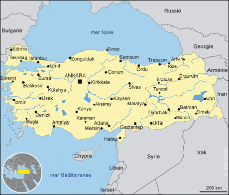 carte turquie fr Carte d'identité: Turquie