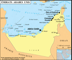 Carte EMIRATS ARABES UNIS Les Émirats Arabes Unis: la folie des grandeurs