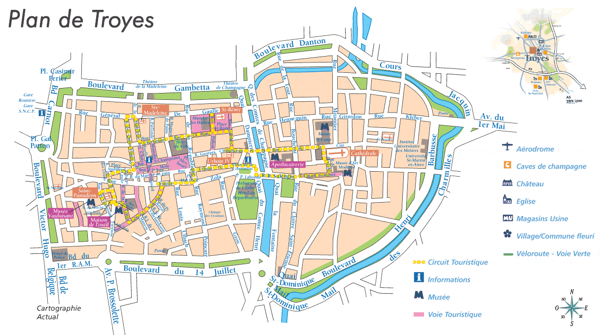 plan troyes Troyes, la ville aux mille couleurs