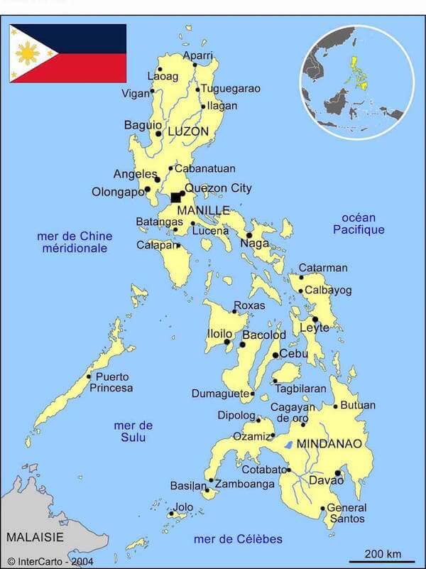 philippines carte monplanvoyage Les Philippines, un archipel encore méconnu du grand voyageur